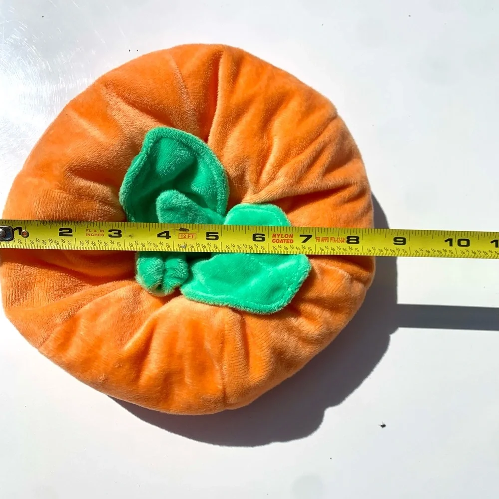 Pumpkin Plush Baby Costume - Orange Jack-o'-Lantern Size 12-18 Months - Picture 11 of 15